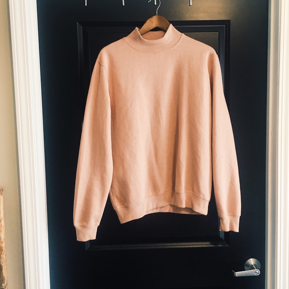 Boohoo Pink Turtleneck Sweatshirt